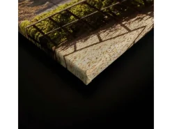 Bricoflor Wanddekoration^Wandbild Mit Skyline Von Frankfurt Stadt Leinwandbild Ideal Für Küche Und Büro Moderne Canvas Leinwand Im Querformat Auf Keilrahmen