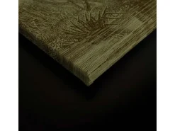 Bricoflor Wanddekoration^Wandbild Regenwald Wohnzimmer Bild Olivgrün Leinwand Dschungel Motiv Im Vintage Stil 90 X 60 Cm Quer