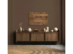 Bricoflor Wanddekoration^Wandbild Rustikal Braun Leinwandbild In Holzoptik 90 X 60 Cm Bild Mit Eiche Im Landhausstil Ideal Für Wohnzimmer