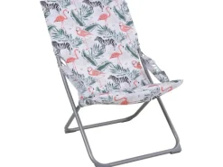 Campingstuhl Palmelo Faltbar Flamingo-Print 95 cm x 63 cm x 85,5 cm