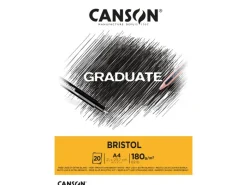 Künstlerzubehör^CANSON Graduate Bristol Papier sehr glatt A4 Hellweiß 20 Blatt