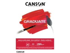 Künstlerzubehör^CANSON Graduate Öl- & Acrylmalpapier leicht aufgeraute Oberfläche A4 Naturweiß