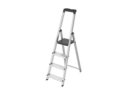 Casa Si Kellerregale|Leitern^Trittleiter Casa Step 4-stufig 145 cm x 43 cm x 12 cm Aluminium Klappbar