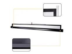 CCLIFE Rollos^Beamer Leinwand mit Stativ Inklusiv Montagematerial 99 Zoll Projektionsleinwand Rolloleinwand Heimkino Mobile