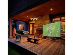 CCLIFE Rollos^Beamer Leinwand mit Stativ Inklusiv Montagematerial 99 Zoll Projektionsleinwand Rolloleinwand Heimkino Mobile