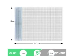 CCLIFE Hühnerzaun Geflügelnetz 6.3mm Maschenweite 50cm Höhe 5m Länge Verzinkt Silber