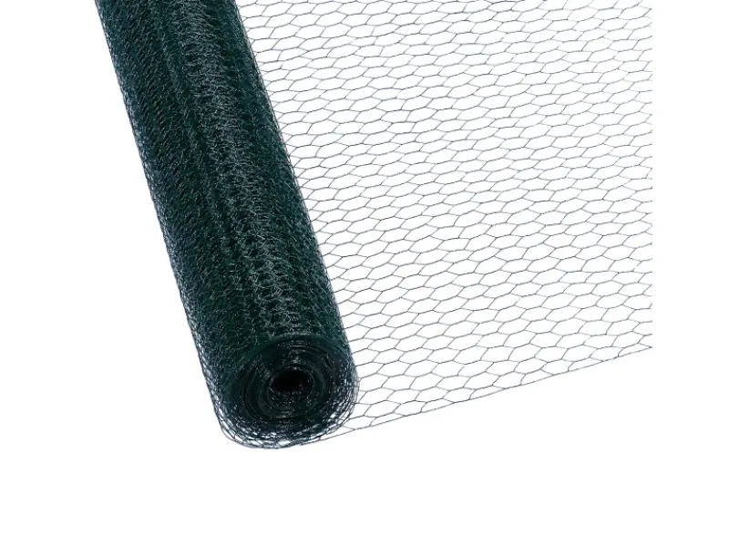 CCLIFE Hühnerzaun Geflügelnetz 45mm Maschenweite 100cm Höhe 15m Länge PVC-Beschichtet