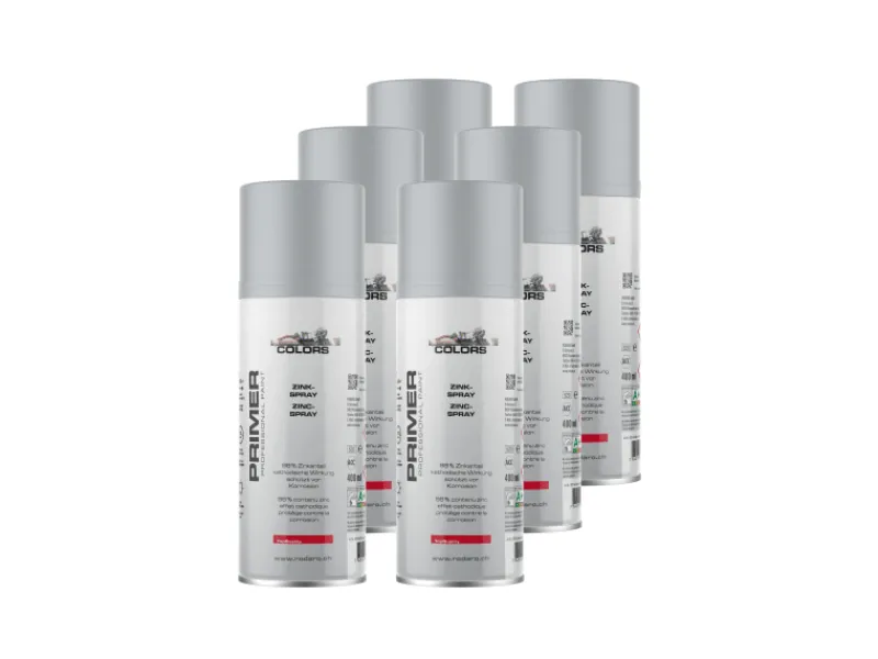 COLORS Zinkspray Sprühlack 6er Set 400ml Grau