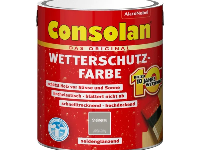 Consolan Wetterschutzfarbe Seidenglänzend 2,5 l