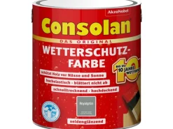 Consolan Holzfarben^Wetterschutzfarbe Royalgrün Seidenglänzend 2,5 l
