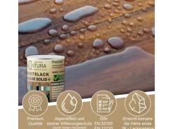 CONTURA Speziallacke^Bootslack Farbig Yacht Buntlack Metall Holz GFK Boot Seidenmatt 1 Liter RAL 9005 Analog