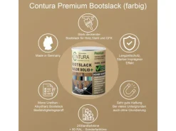 CONTURA Speziallacke^Bootslack Farbig Yacht Buntlack Metall Holz GFK Boot Seidenmatt 500ml RAL 9010 Analog