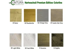 CONTURA Hartwachsöl Colorline FARBIG Fußbodenöl Parkettöl Möbelöl Holzöl 2,5 Liter 06 Vintage Grey