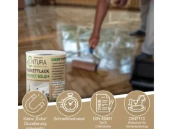 CONTURA Speziallacke^Premium Protect Parkettlack Treppenlack Dielenlack Fußbodenlack Glänzend 10 Liter