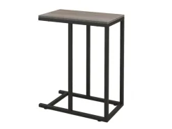 Tische^Costway Beistelltisch C-Form Sofatisch mit Metallgestell