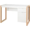 Costway Schreibtisch mit Schublade und Schrank Kinderschreibtisch Weiß