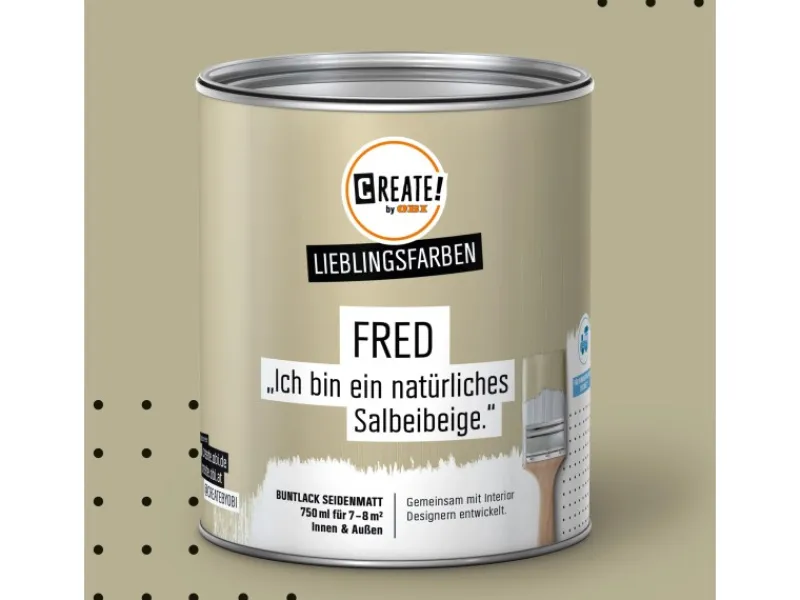 CREATE! by OBI Buntlacke^Lieblingsfarben Buntlack Fred seidenmatt 750ml