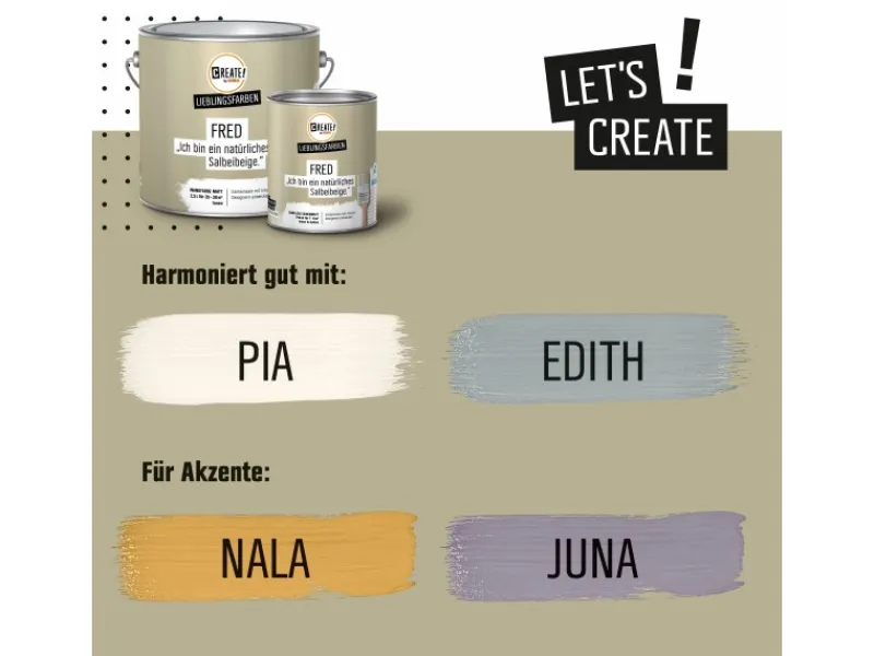 CREATE! by OBI Buntlacke^Lieblingsfarben Buntlack Fred seidenmatt 750ml