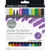 Stifte^Dailer Rowney Doppelspitzenmarker Simply 12er Etui