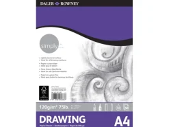 Simply Künstlerzubehör^Daler-Rowney Zeichenpapier DIN A4, 120 g/m², 50 Blatt