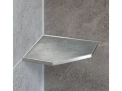 Dalsys Eckregale^Duschablage Befliesbar 200mm x 200mm Edelstahl Silber