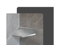 Dalsys Eckregale^Duschablage Befliesbar 200mm x 200mm Edelstahl Silber