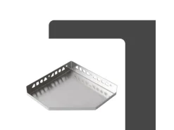 Dalsys Eckregale^Duschablage Befliesbar 200mm x 200mm Edelstahl Silber