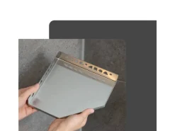 Dalsys Eckregale^Duschablage Befliesbar 200mm x 200mm Edelstahl Silber