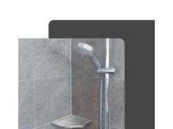 Dalsys Eckregale^Duschablage Befliesbar 200mm x 200mm Edelstahl Silber