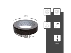 DAPRONA Vogelschutzgitter Lüftungsband 60m x 80mm Aluminium Braun