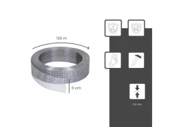 DAPRONA Vogelschutzgitter Lüftungsband 120m x 50mm Aluminium