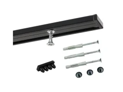 Deco-Raum Gardinenschiene nach Maß 1-Lauf Deckenmontage Minimal 160cm