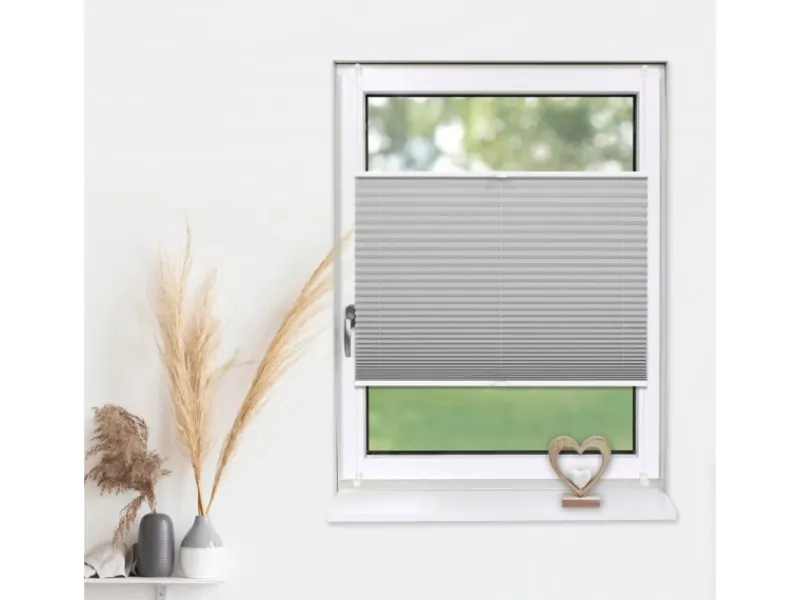 Deco-Raum Plissee Basic ohne Bohren 60x150cm Blickdicht Klemmfix