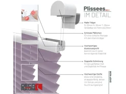 Deco-Raum Rollos|Plissees^Plissee Basic ohne Bohren 110x150cm Blickdicht Klemmfix