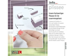 Deco-Raum Rollos|Plissees^Plissee Basic ohne Bohren 110x150cm Blickdicht Klemmfix