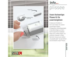 Deco-Raum Plissees^Plissee Basic ohne Bohren 55x150cm Blickdicht Klemmfix