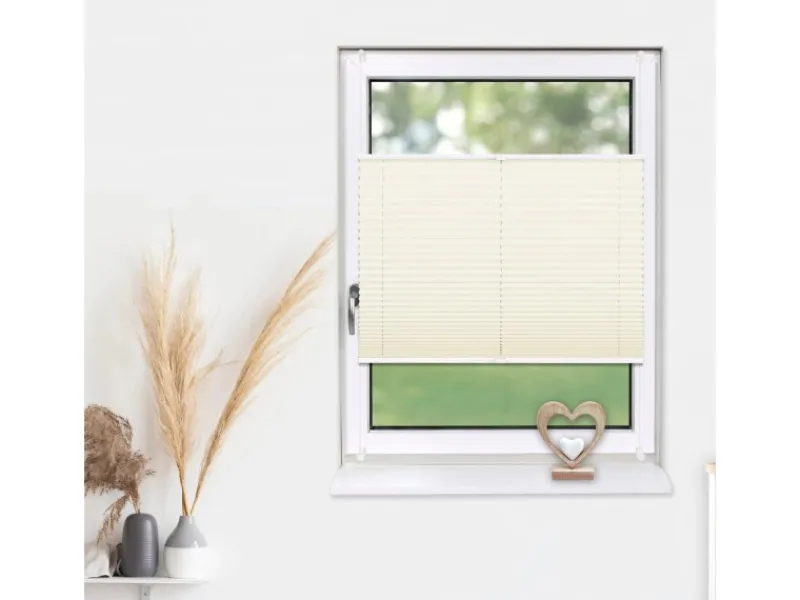 Deco-Raum Plissees^Plissee Basic ohne Bohren 80x210cm Blickdicht Klemmfix