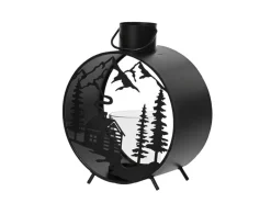 Decoris Laterne 18 cm x 18 cm x 22 cm Schwarz