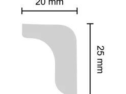 Deckenplatten^Decosa Zierprofil Tanja 1,5 m Weiß