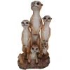 Laternen^Dekofigur Erdmännchen-Familie 39 cm
