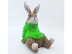 Ostern^Dekofigur Hase mit Pulli 22 cm