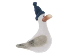 Deko-Figur Möwe Hinnerk mit Pudelmütze 2-fach Sortiert 18 cm