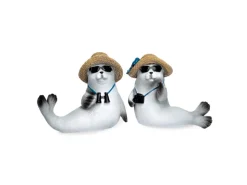 Dekorative Figuren^Deko-Figur Seehund Liegend 10 cm