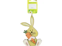 Deko-Hase mit Karotte 21 cm x 8 cm x 1 cm Bunt