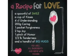 Pro Art Bilder^Dekopanel mit Sprüchemotiv 30 cm x 30 cm A Recipe For Love