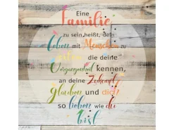 Pro Art Dekopanel mit Sprüchemotiv 29 cm x 29 cm Familie In Bunt