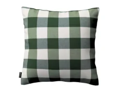 Dekoria Kissenbezüge^Kissenhülle Kinga aus Stoffkollektion Quadro in Grün-Ecru in 50 x 50 cm