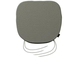 Dekoria Stühle|Kissen^Stuhlkissen Marcus mit Bindeschnur aus Stoffkollektion Living II in Grau-Beige in 40 x 37 x 2,5 cm