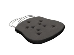 Dekoria Stuhlkissen Peter mit Bindeschnur aus Stoffkollektion Etna in Dunkelgrau in 41x 38 x 3,5 cm