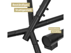 deluxe4home Hängesessel mit Gestell Indoor & Outdoor Inklusive Kuscheldecke